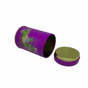 50 Gram Tea Tin - Purple - Open
