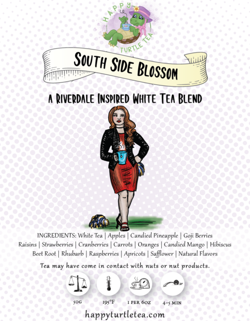 South Side Blossom - Orange Blossom Tea Label Artwork